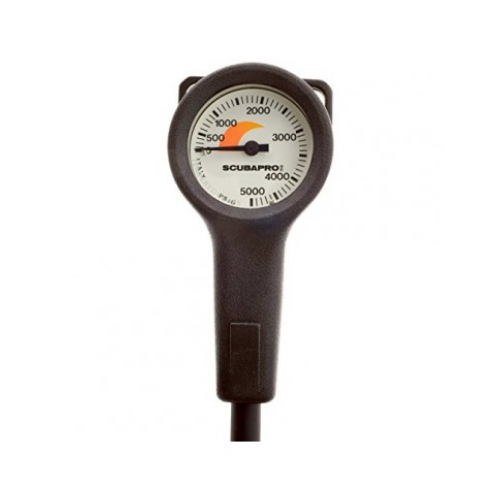 Compact pressure gauge with hose